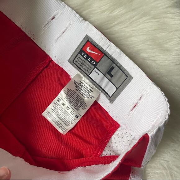 Nike Football Practice Pants Size Large Red & White - Picture 8 of 9